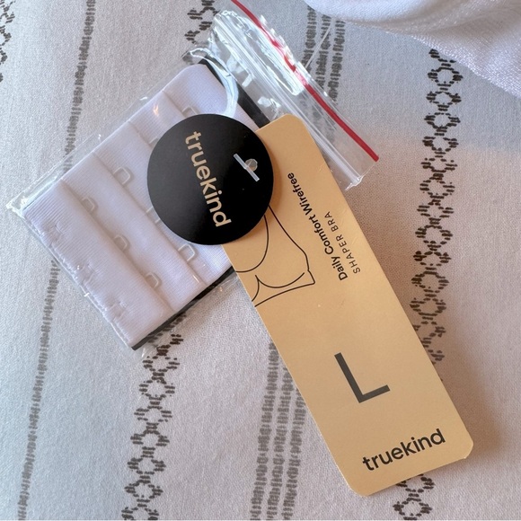 NWT Truekind Daily Comfort Wirefree White Shaper Bra Size Large - Picture 5 of 7